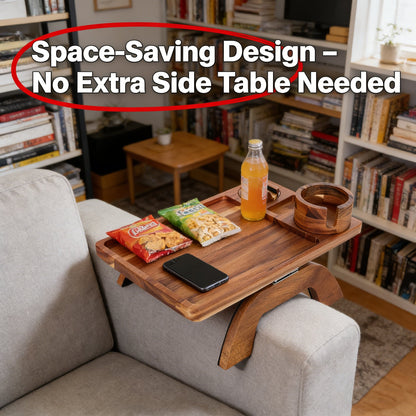 3-in-1 Couch Cup Holder Tray – The Ultimate Sofa Armrest Organizer