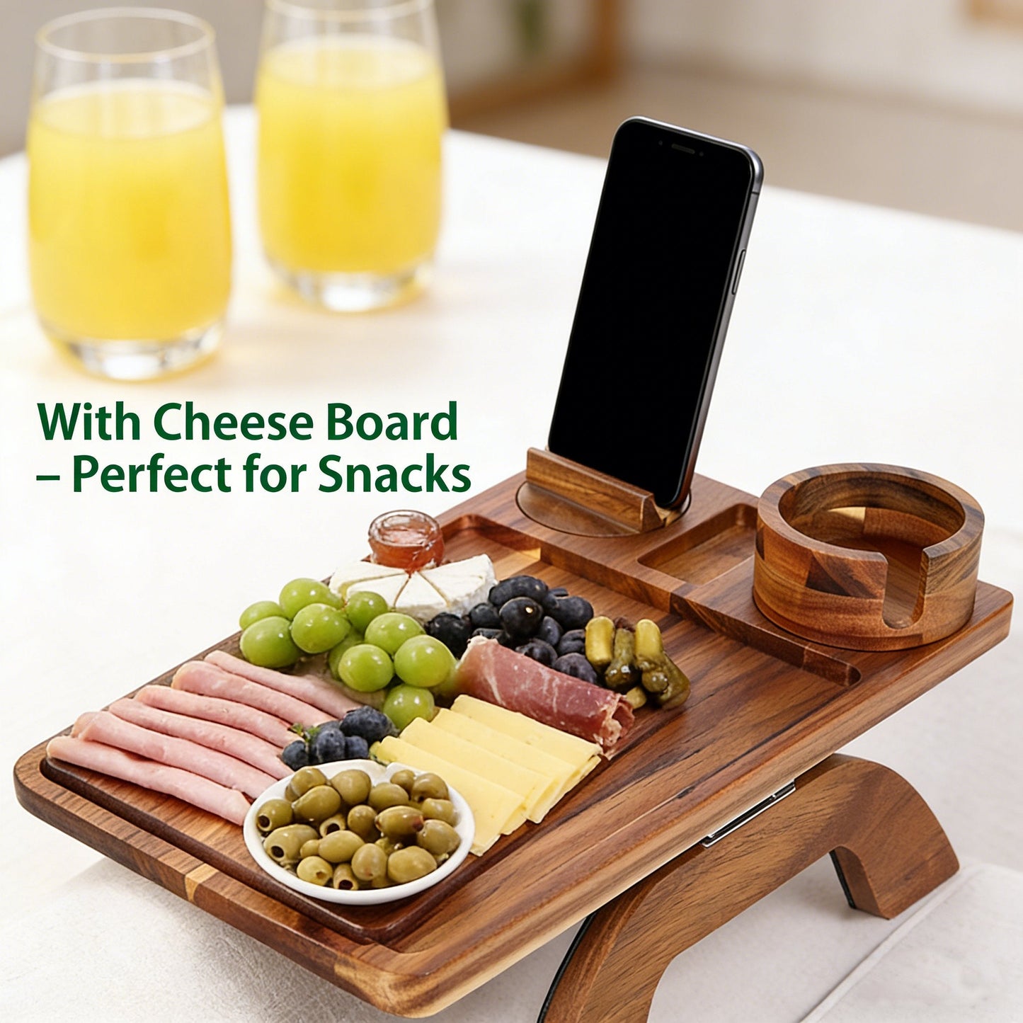 3-in-1 Couch Cup Holder Tray – The Ultimate Sofa Armrest Organizer