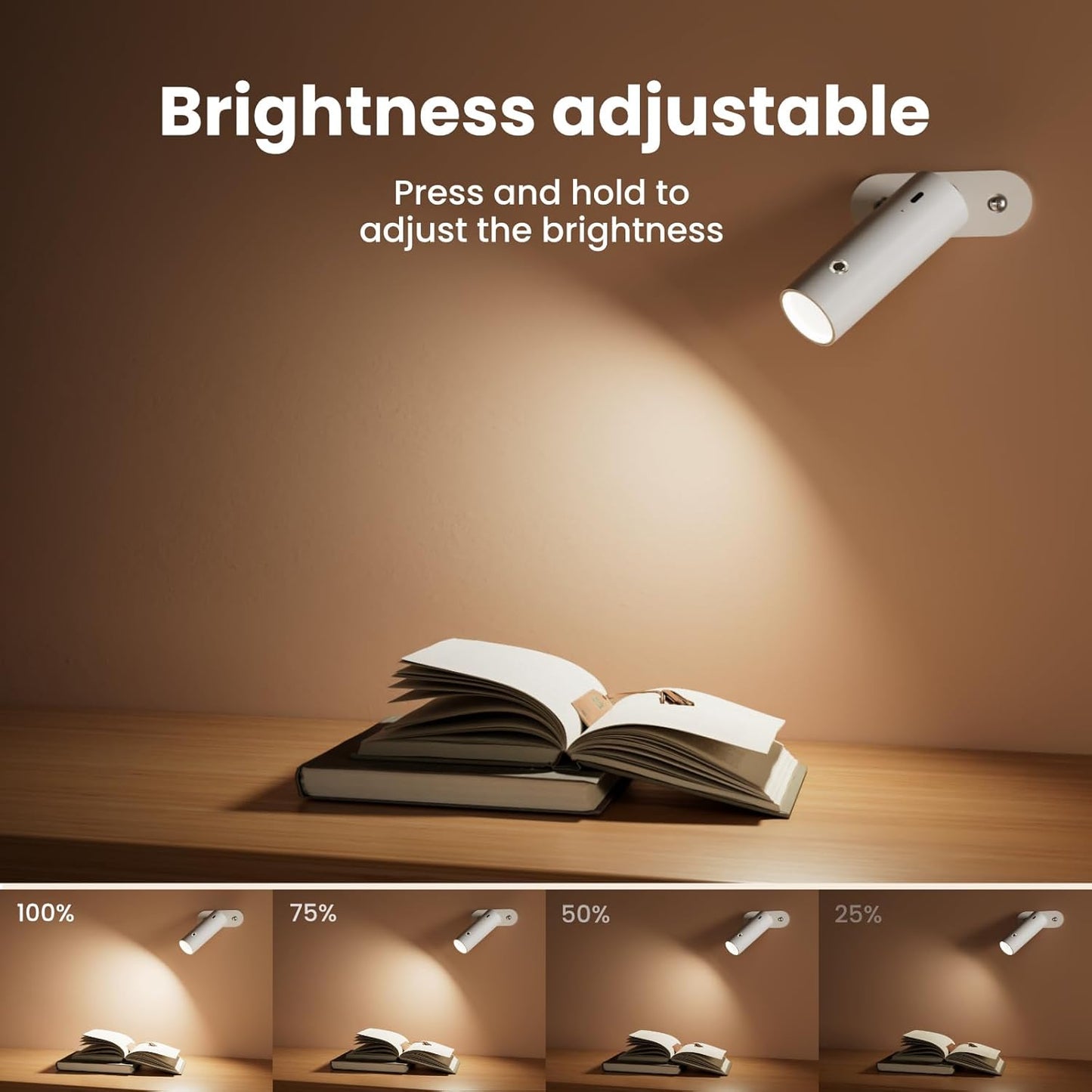 4-in-1 Cordless Rechargeable Desk Lamp with Clamp