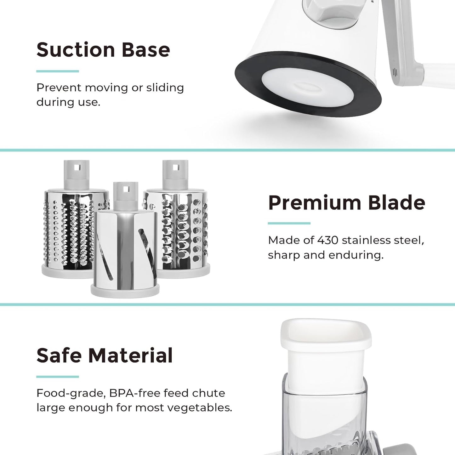 5-in-1 Rotary Cheese Grater – Fast, Easy & Mess-Free