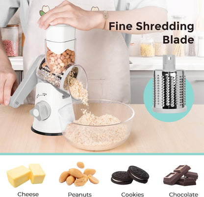 5-in-1 Rotary Cheese Grater – Fast, Easy & Mess-Free