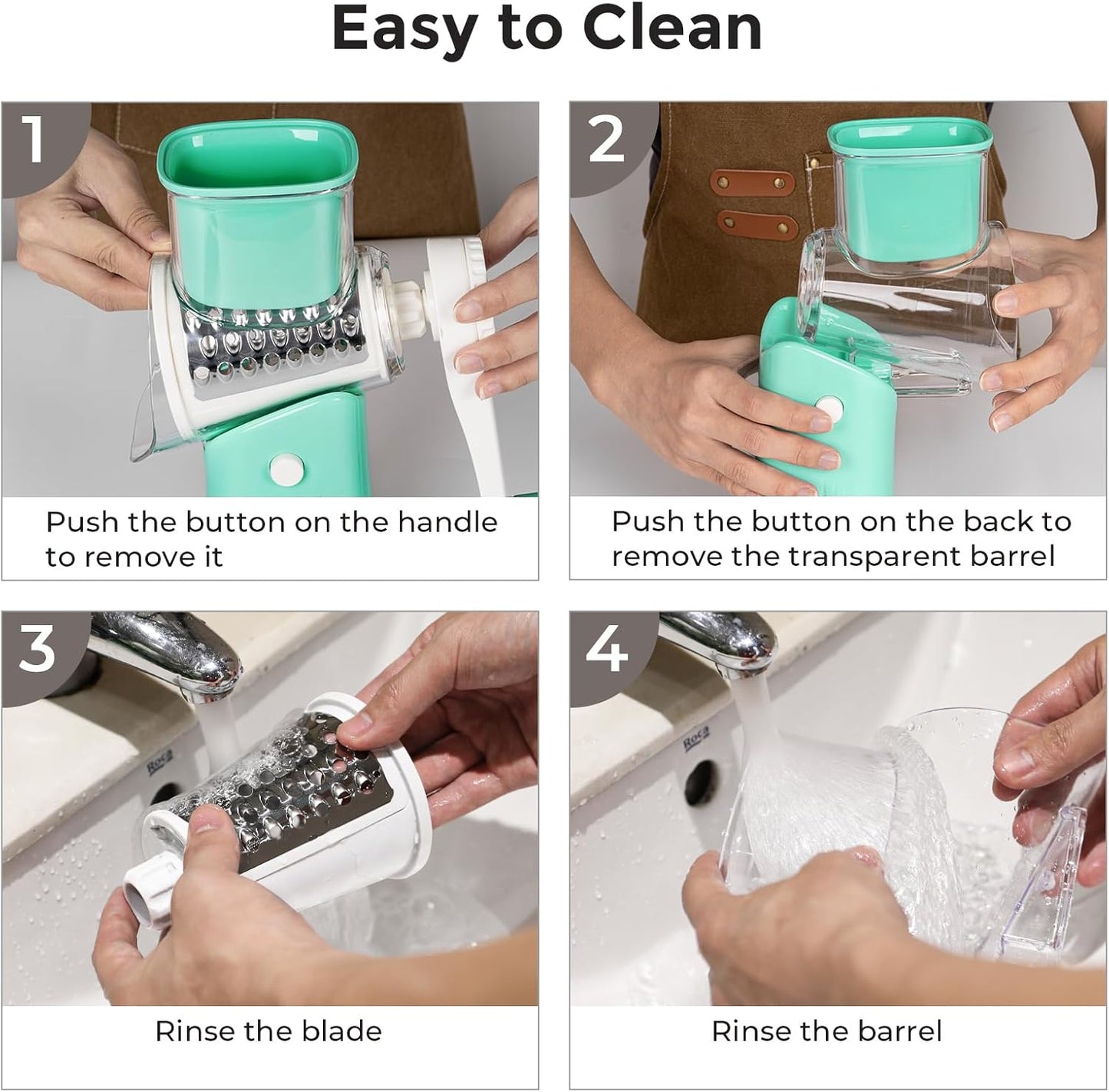 5-in-1 Rotary Cheese Grater – Fast, Easy & Mess-Free