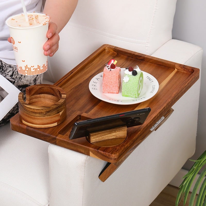 3-in-1 Couch Cup Holder Tray – The Ultimate Sofa Armrest Organizer