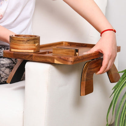 3-in-1 Couch Cup Holder Tray – The Ultimate Sofa Armrest Organizer