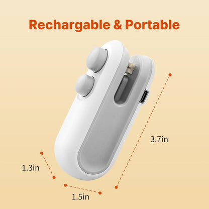 Rechargeable 2 in 1 Snacks Mini Bag Sealer with Cutter
