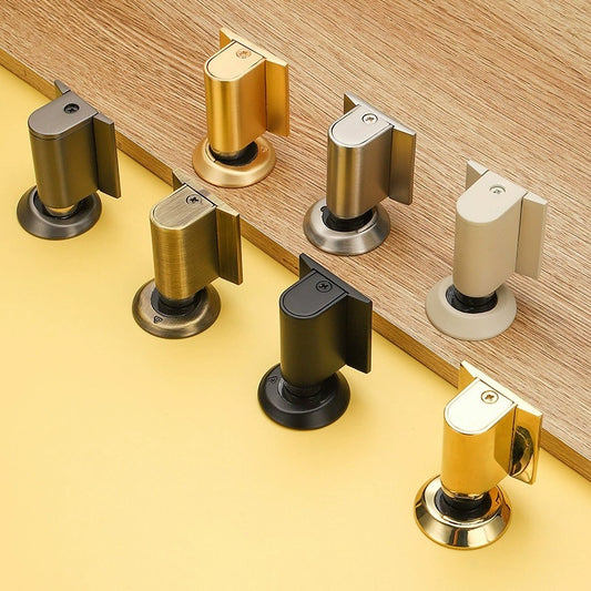 No-Drill Magnetic Door Stopper | Retractable Floor Mount