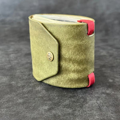 Magnetic Leather Wallet,The Cash Wrap Wallet